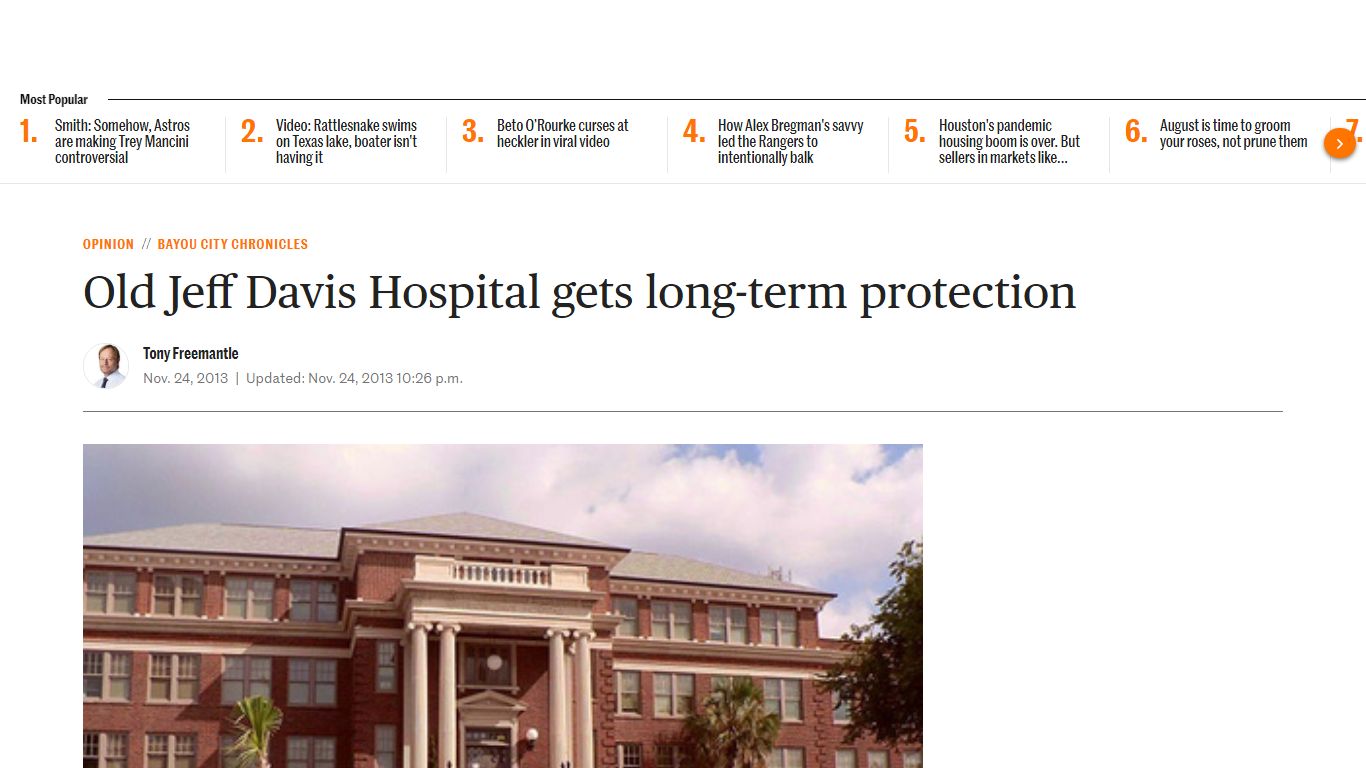 Old Jeff Davis Hospital gets long-term protection