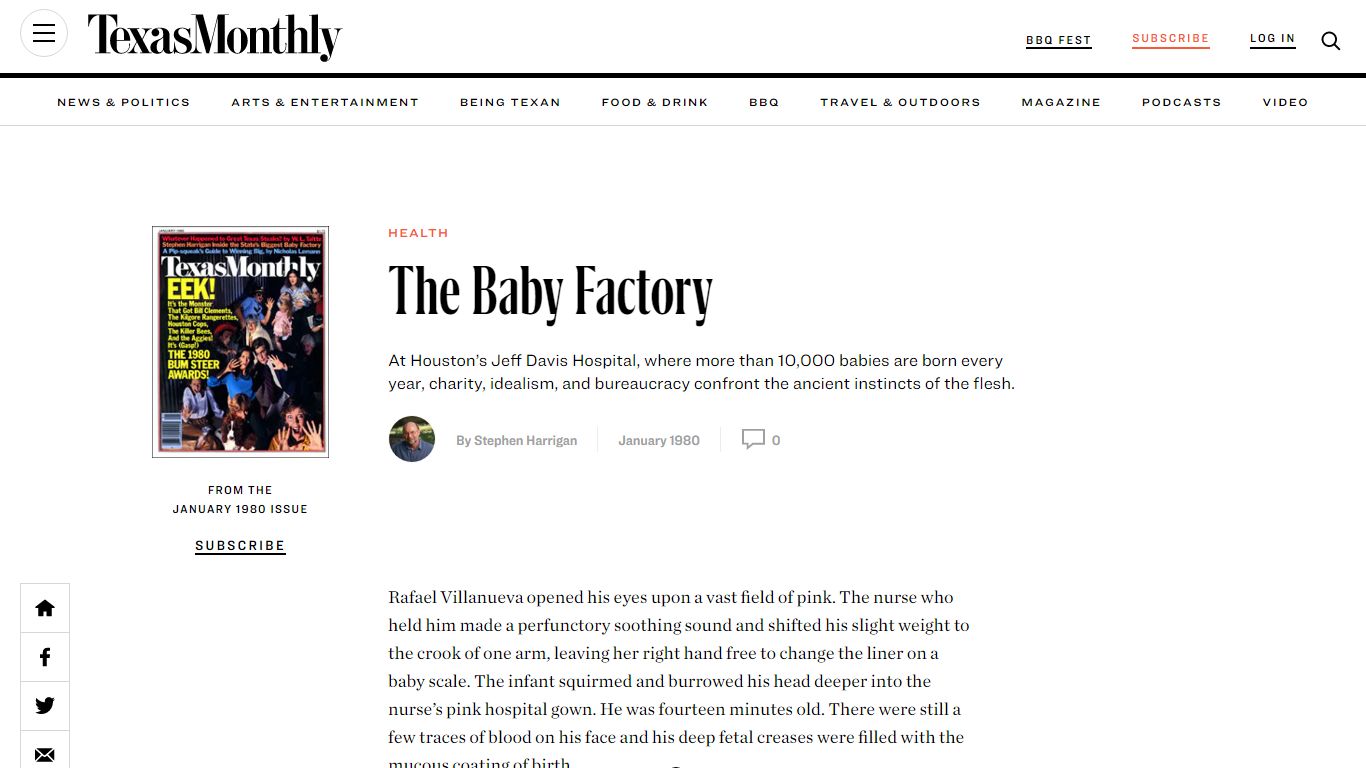 The Baby Factory – Texas Monthly